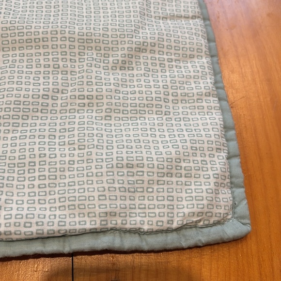 POTTERY BARN Modern Baby *Standard* Sham Blue Square Stitch PBK - Picture 4 of 7